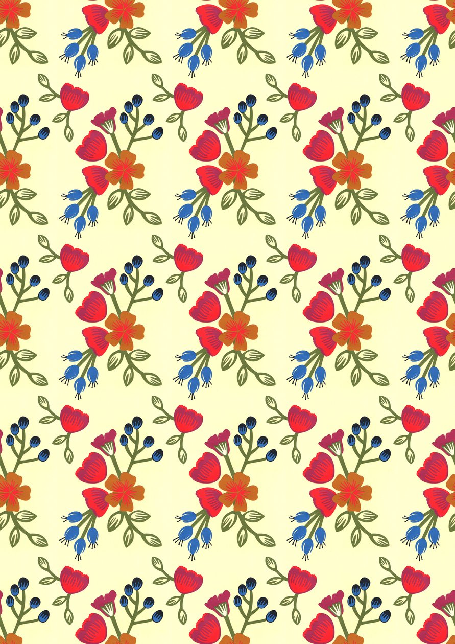 Flora print, 2015 (řezaný papír) od Isobel Barber