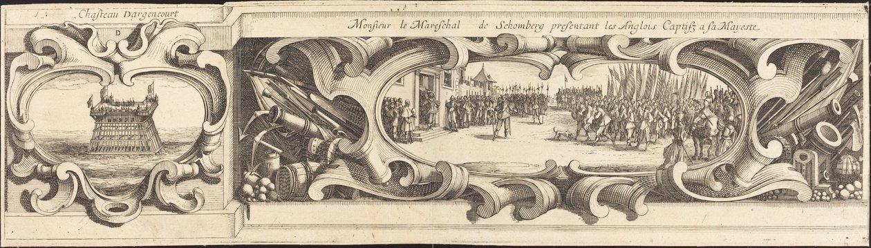 Obležení La Rochelle [deska 14 ze 16; sada obsahuje 1952.8.97-112] od Israel Henriet or Abraham Bosse after Jacques Callot