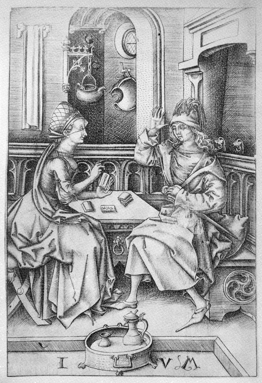 Pár hracích karet cca 1500 od Israhel van Meckenem the younger