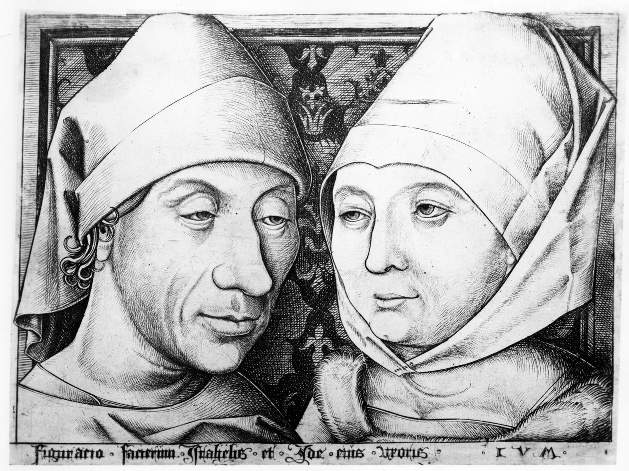 Portrét Israhela van Meckenem a jeho ženy Idy, asi 1490 od Israhel van Meckenem the younger