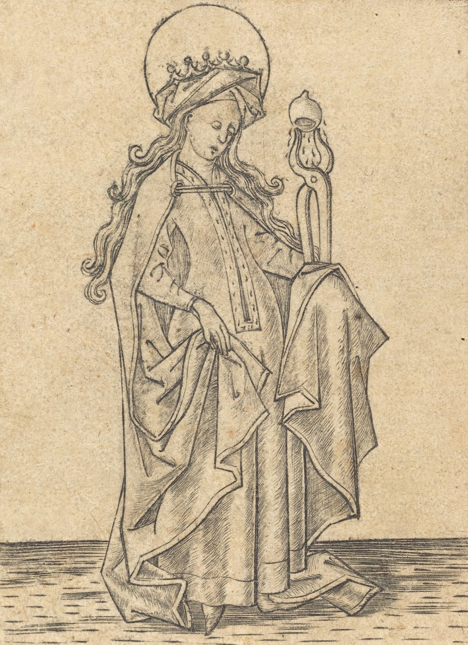 Svatá Agáta, c. 1465. od Israhel van Meckenem