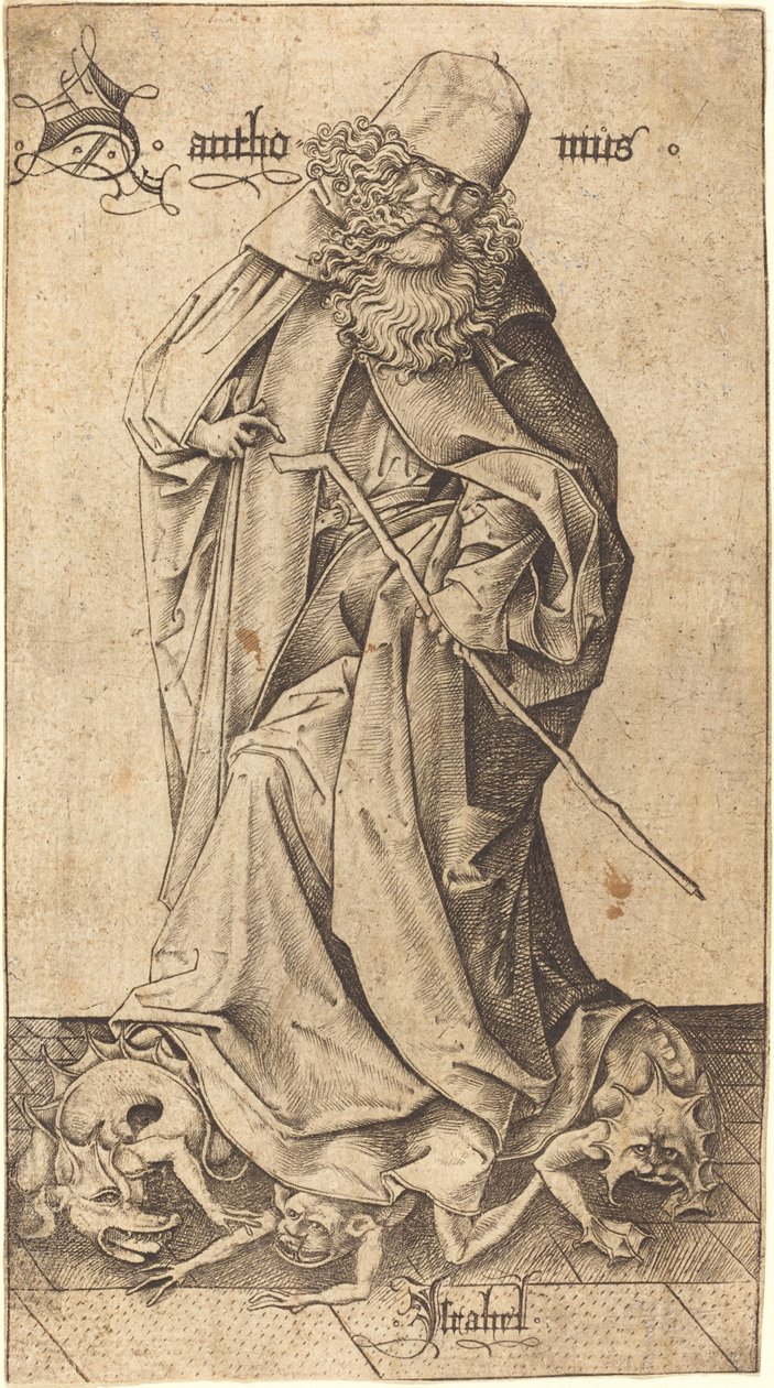 Svatý Antonín od Israhel van Meckenem
