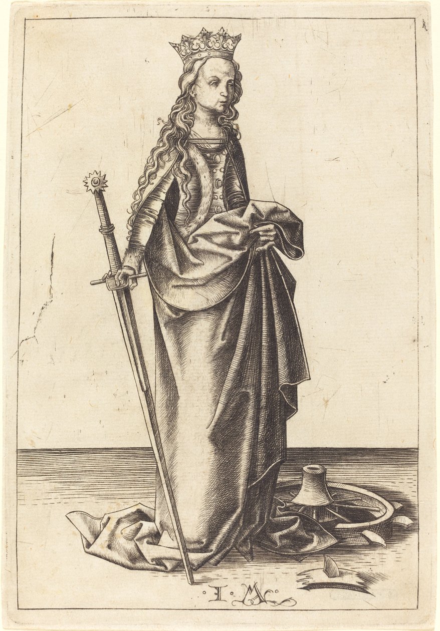 Svatá Kateřina, c. 14801490. od Israhel van Meckenem
