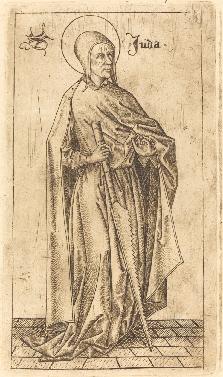 Saint Simon Zelotes nebo Saint Judas Tadeus, c. 14701480. od Israhel van Meckenem