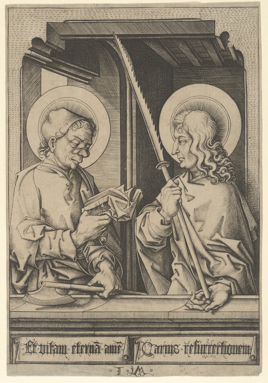 Svatí Matyáš a Juda Tadeáš, z The Apostles,.n.d. od Israhel van Meckenem