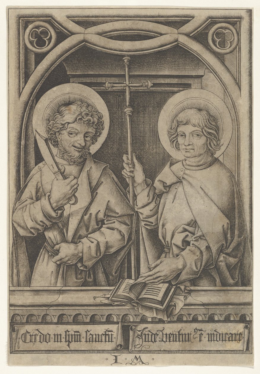 Sv. Bartoloměj a sv. Filip, z Apoštolů, 1435-1503. od Israhel van Meckenem