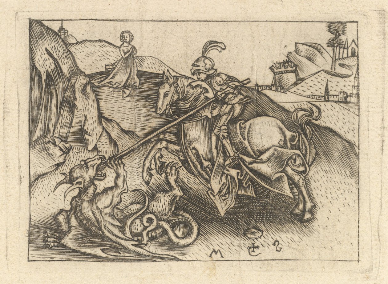 Svatý. George, ca. 1435-1503. od Israhel van Meckenem