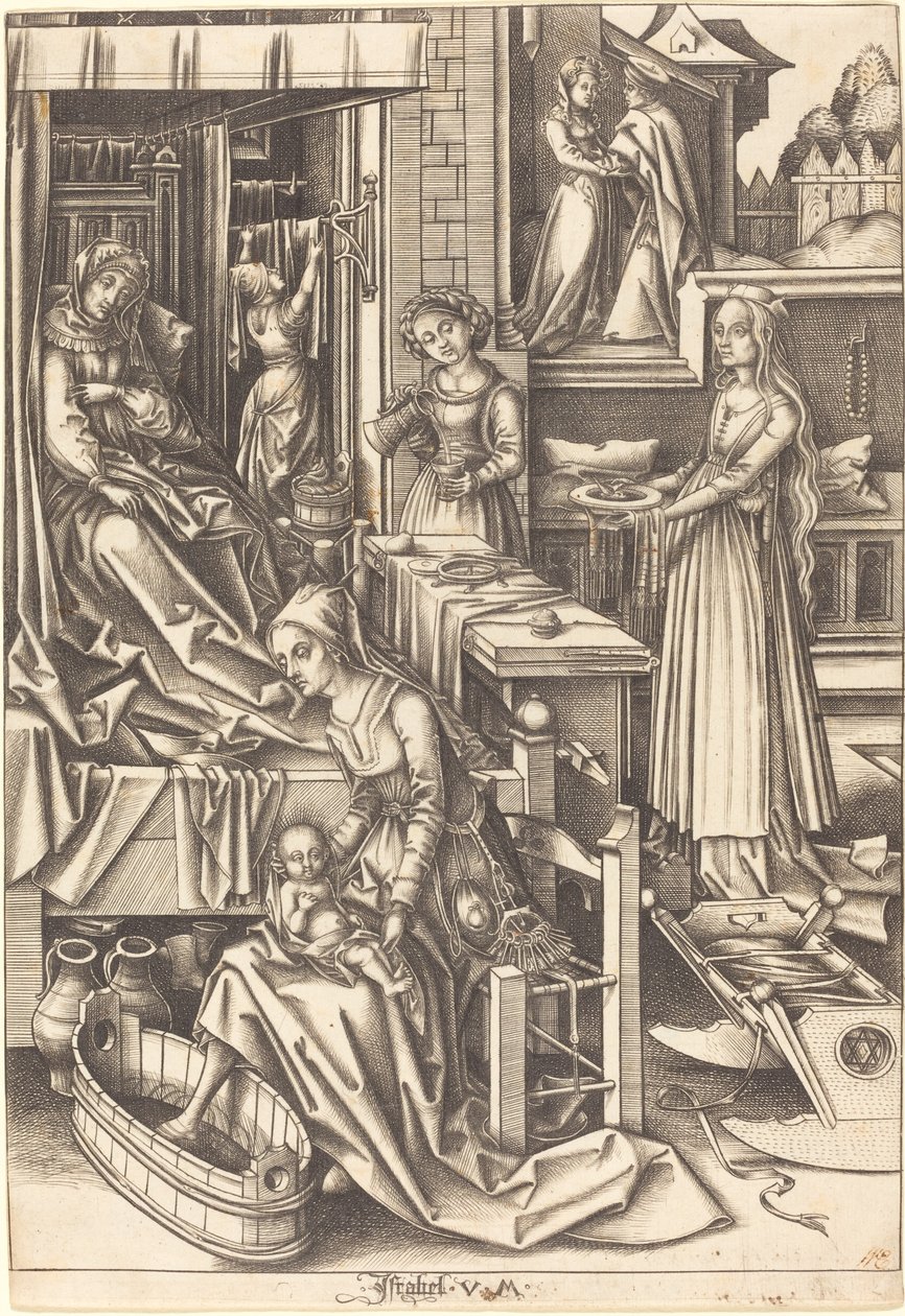 Narození Panny, c. 14901500. od Israhel van Meckenem