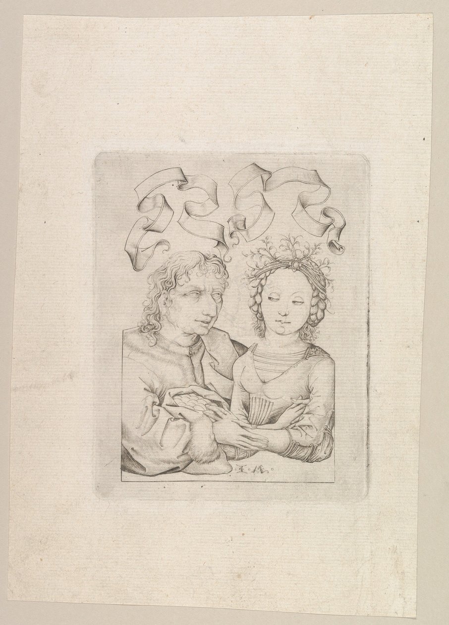 The Ill-Matched Couple, ca. 1480-90. od Israhel van Meckenem