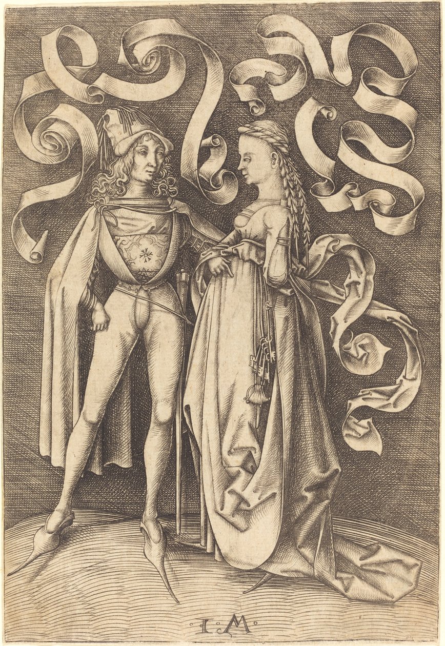 Rytíř a dáma, c. 14951503. od Israhel van Meckenem