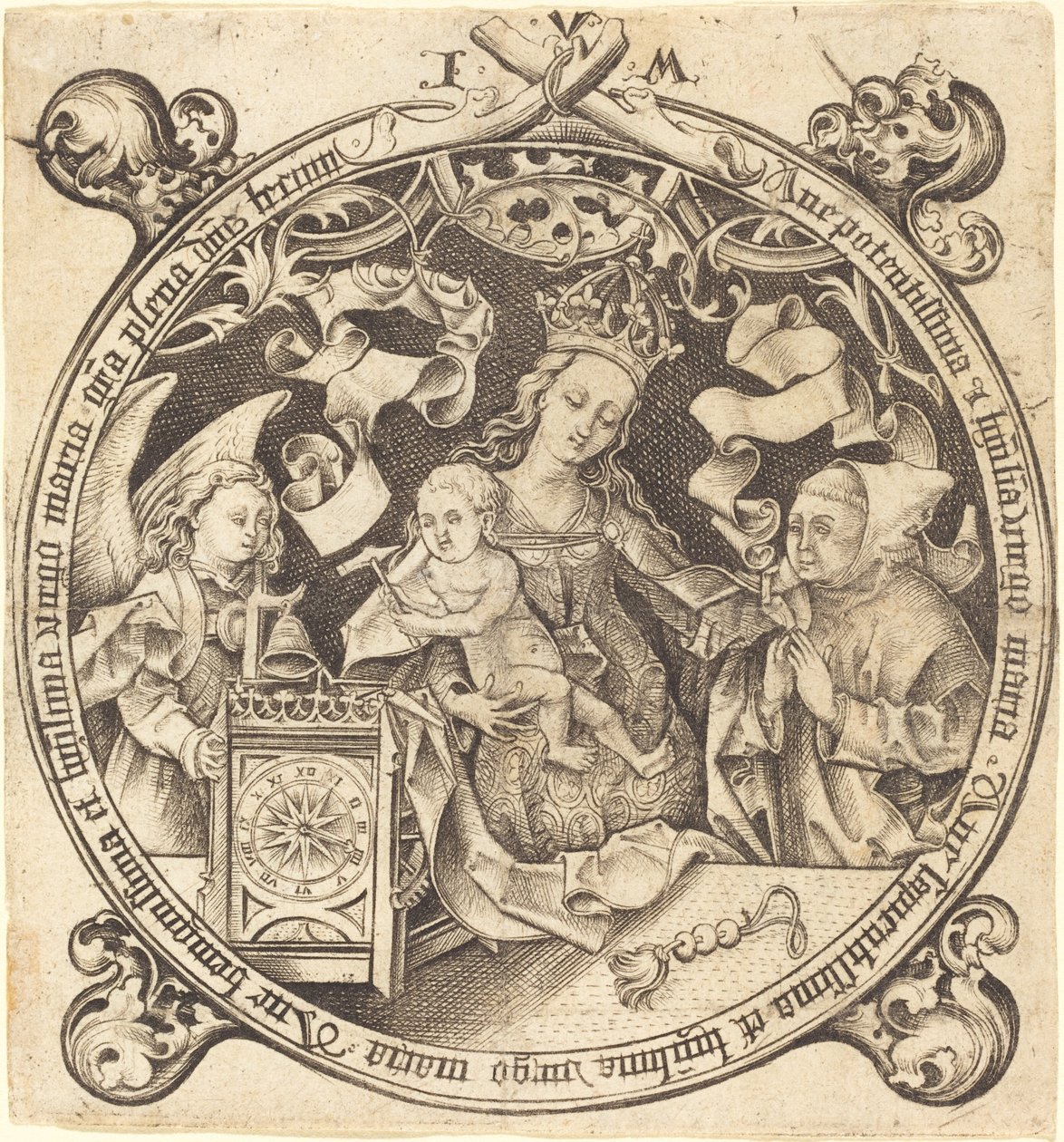 Madona s hodinami, c. 1490. od Israhel van Meckenem