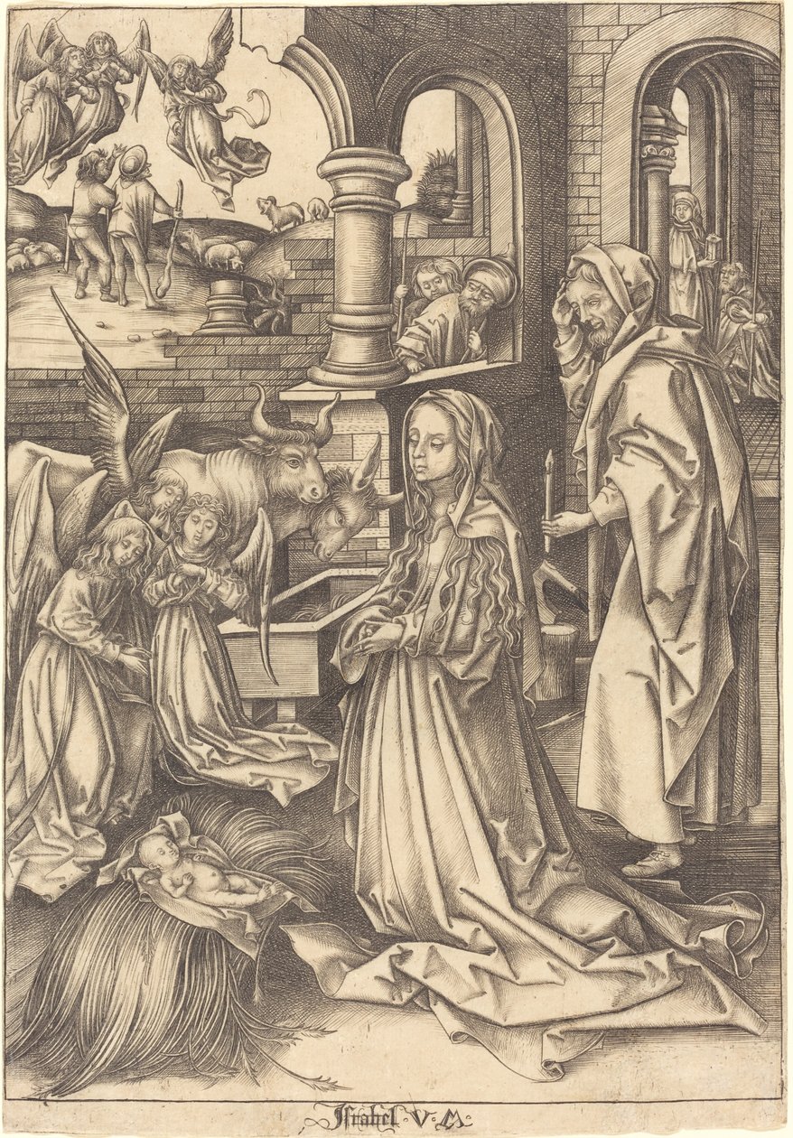 Narození Páně, c. 14901500. od Israhel van Meckenem