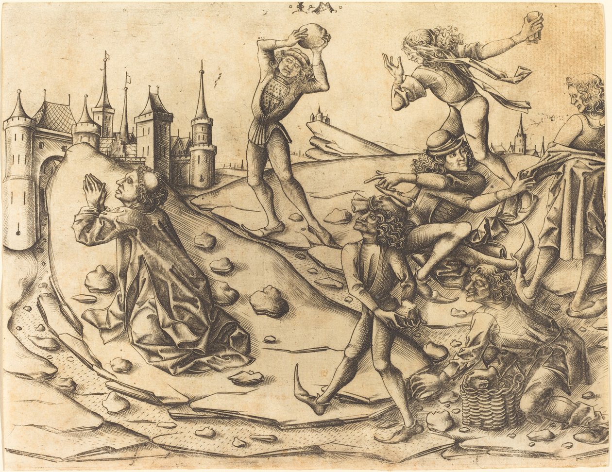 Ukamenování svatého Štěpána, c. 1470. od Israhel van Meckenem