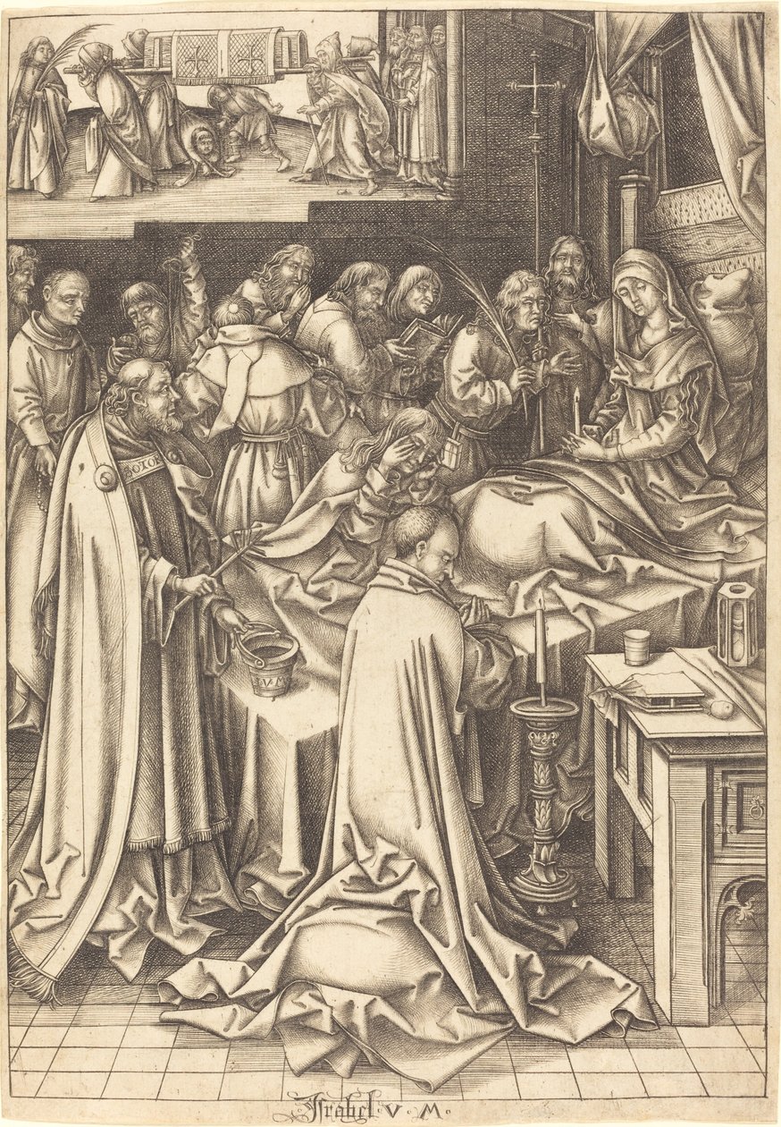 Smrt Panny od Israhel van Meckenem after Hans Holbein the Elder