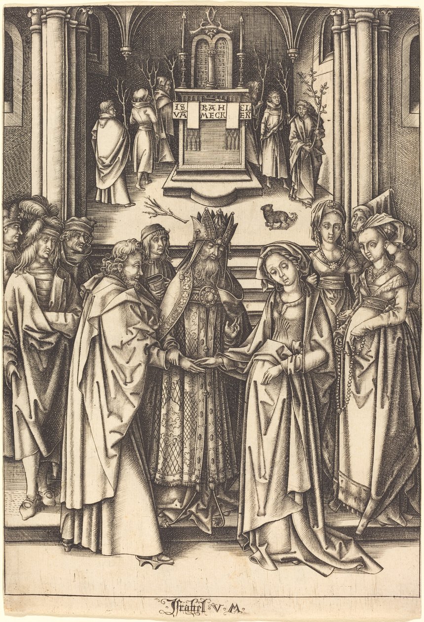 Svatba Panny od Israhel van Meckenem after Hans Holbein the Elder