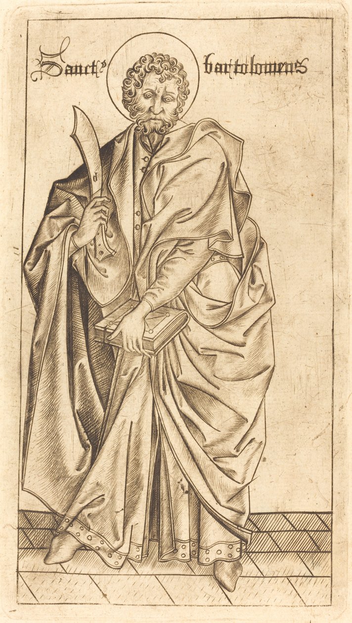 Svatý Bartoloměj od Israhel van Meckenem after Master E.S.