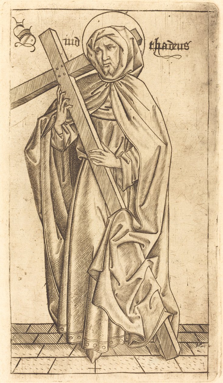 Svatý Jidáš Tadeáš (?) nebo svatý Šimon (?) od Israhel van Meckenem after Master E.S.