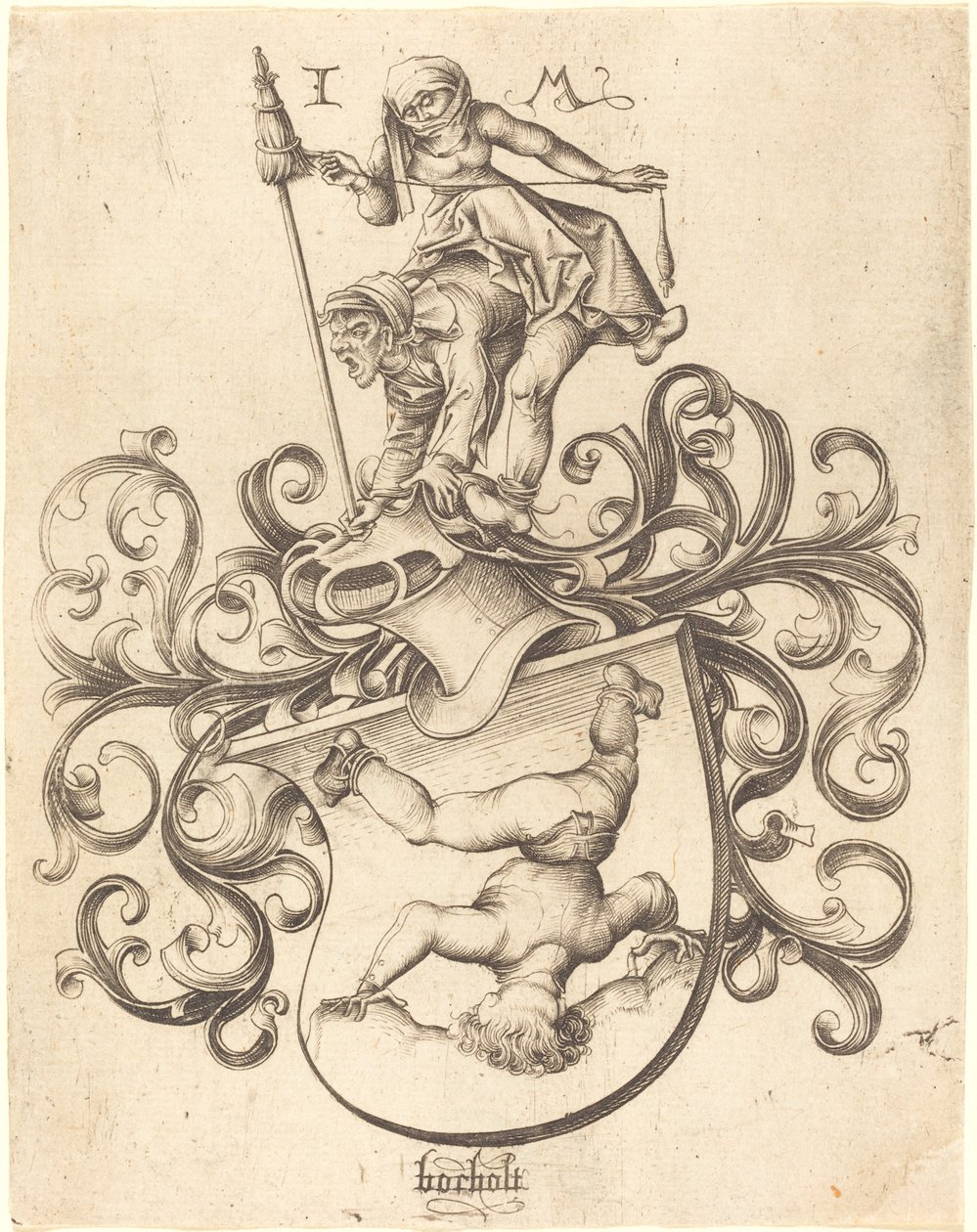 Erb s Tumbling Boyem od Israhel van Meckenem after Master of the Housebook