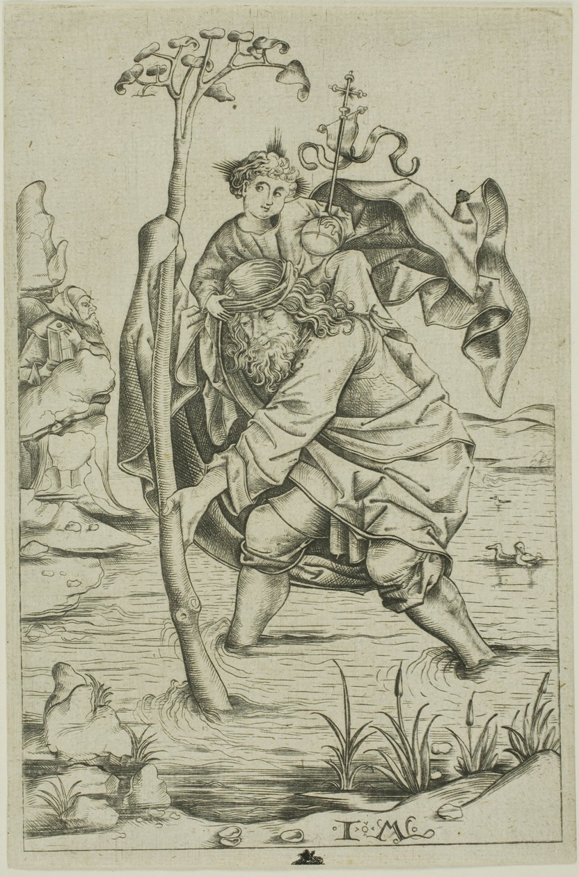 Svatý Kryštof od Israhel van Meckenem the younger