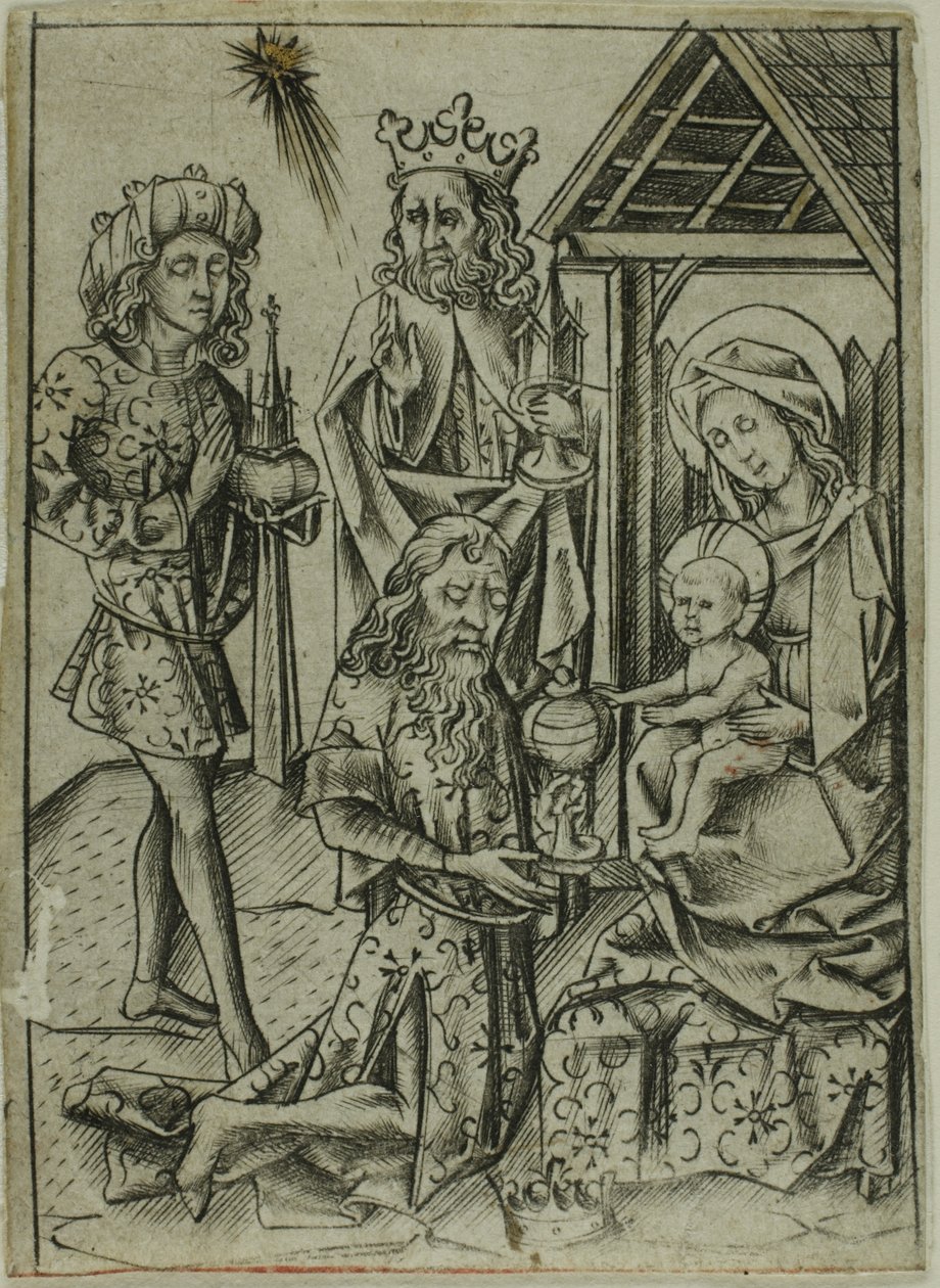 Klanění mudrců od Israhel van Meckenem the younger