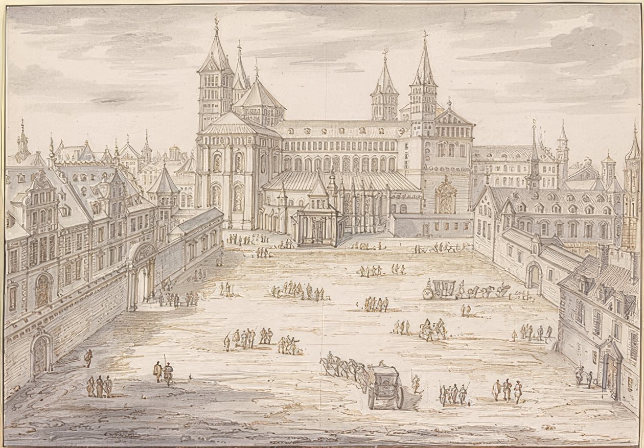 Špýrská katedrála a biskupský palác. 1621 od Israël Silvestre