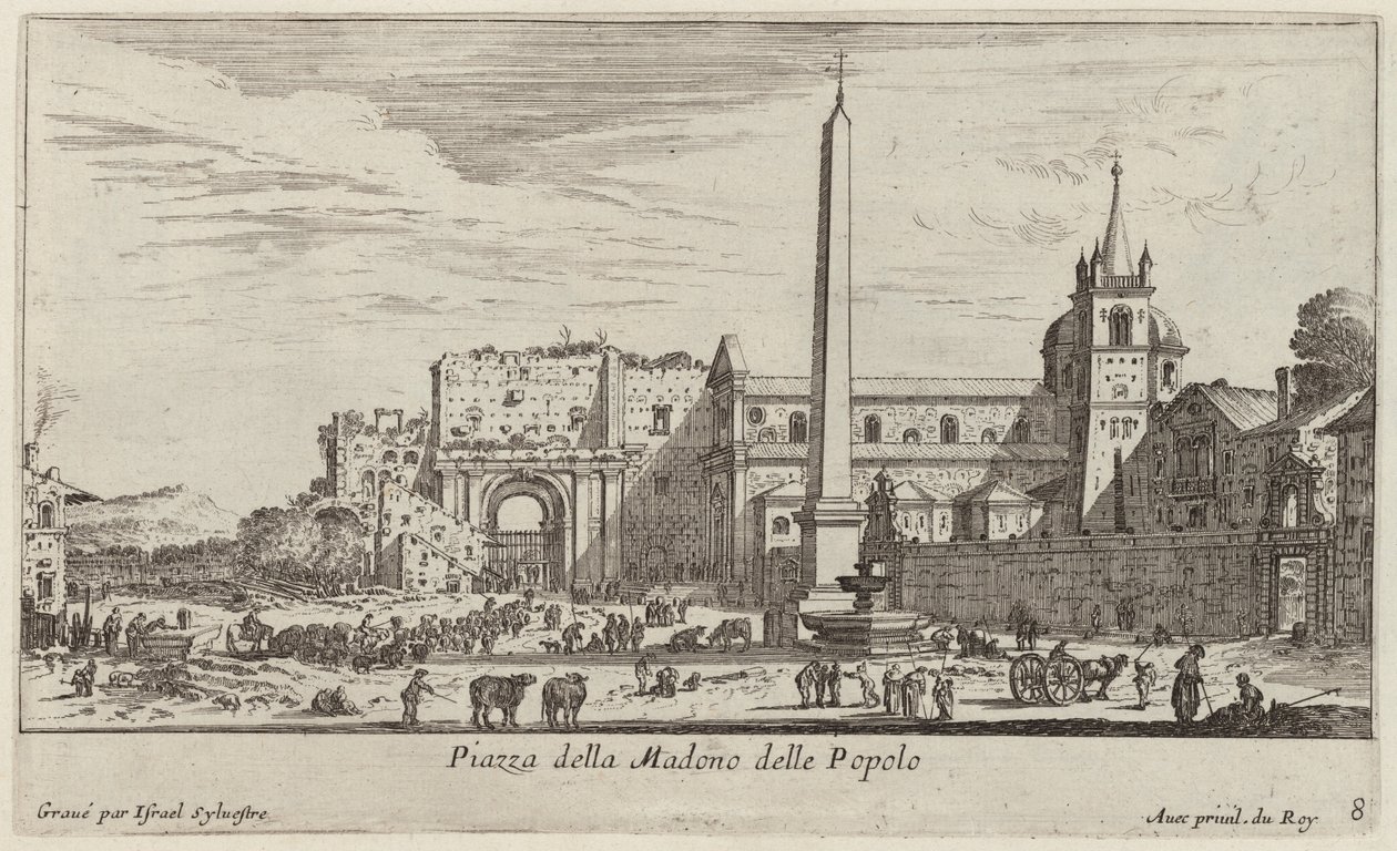Piazza della Madono delle Popolo od Israël Silvestre