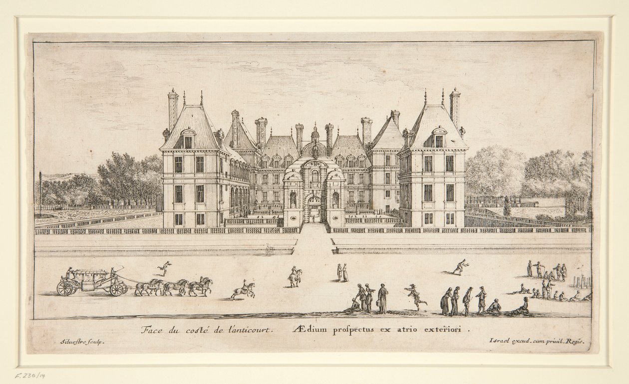 Pohled na Chateau Liencourt: Nádvoří od Israël Silvestre