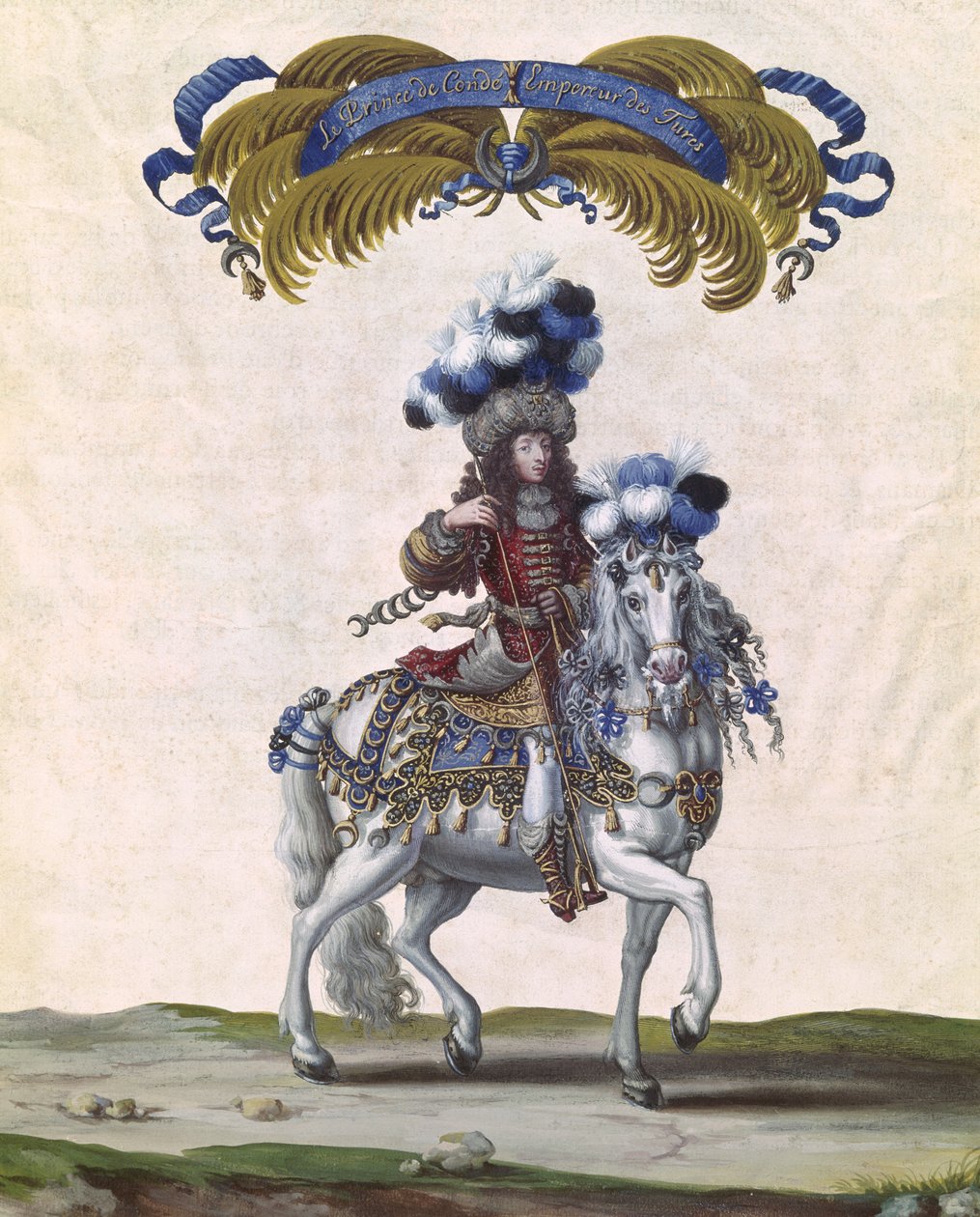 Princ z Conde jako císař Turecka, součást kolotoče daného Ludvíkem XIV. (1638-1715) před Tuileries, 5. června 1662 od Israël Silvestre the Younger