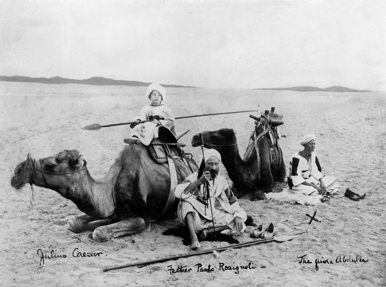 Otec Paolo Rosignoli v Africe, kolem roku 1885 od Italian Photographer