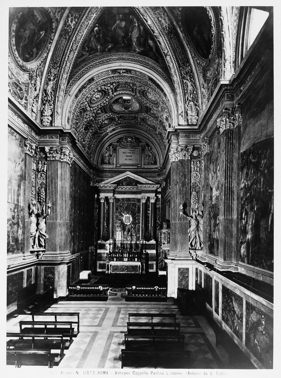 Interiér kaple Paolina, Vatikán, Řím od Italian Photographer