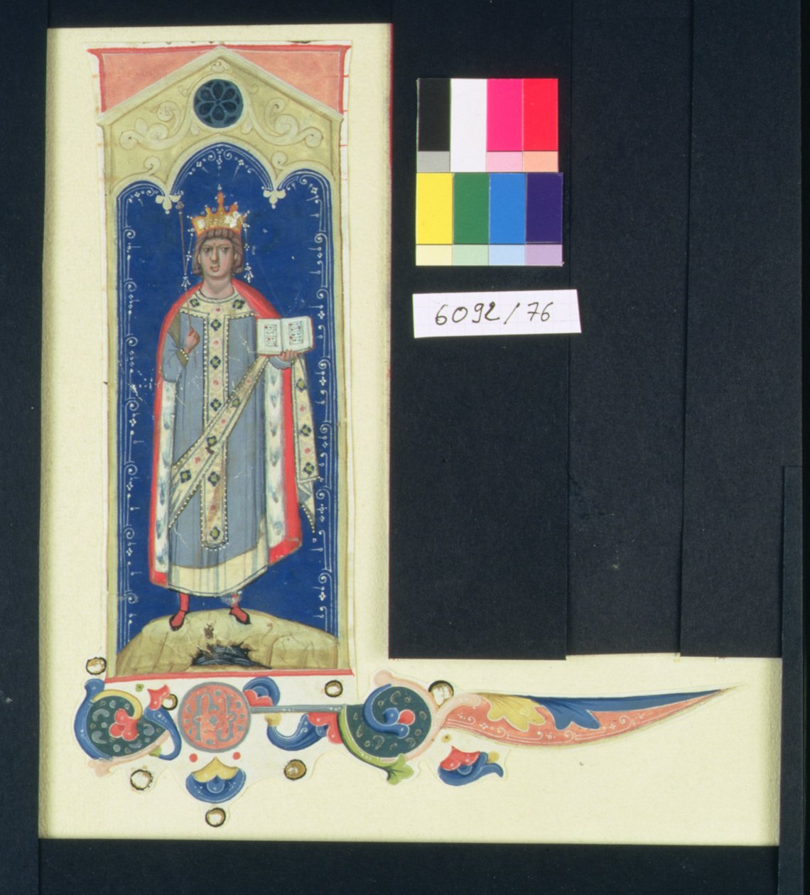 AE II 327 St. Louis (1215-70) Nesoucí žezlo a ruku spravedlnosti, kolem 1320 od Italian School