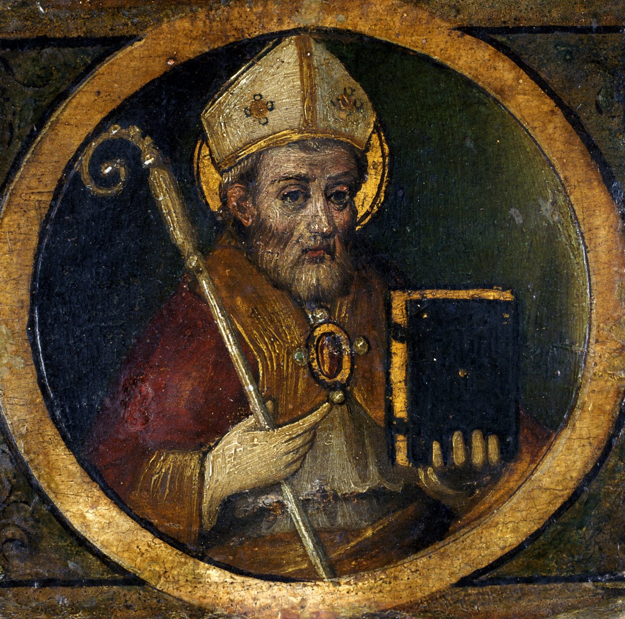 Svatý biskup (tempera na topolovém dřevě) od Italian School