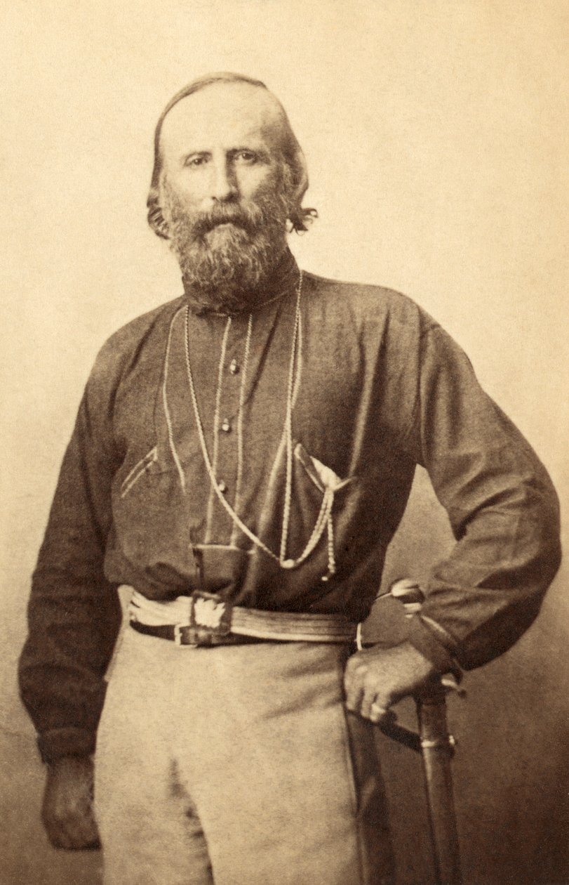 Giuseppe Garibaldi, z fotografie z 19. století od Italian School