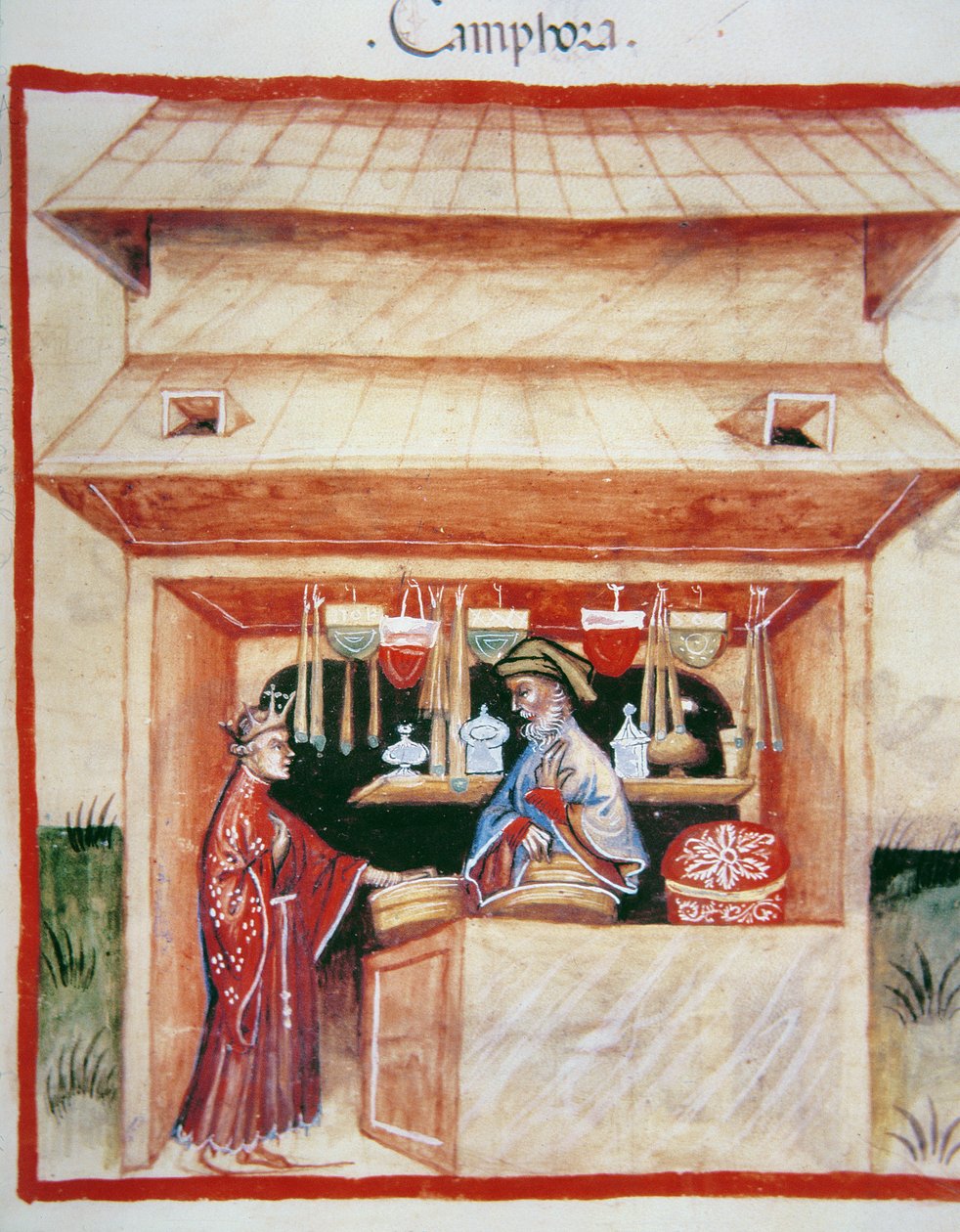 Nova 2644 fol.94r Prodej kafru, od Tacuinum Sanitatis od Italian School