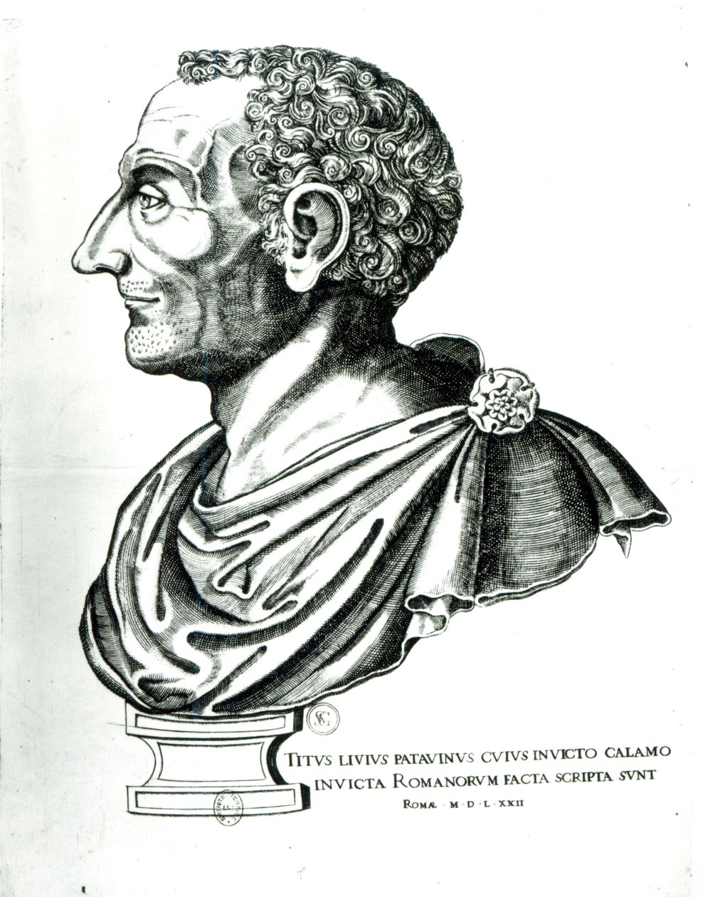 Portrétní busta Tita Livia známého jako Livy (59 př. nl-17 n. l.), 1622 od Italian School