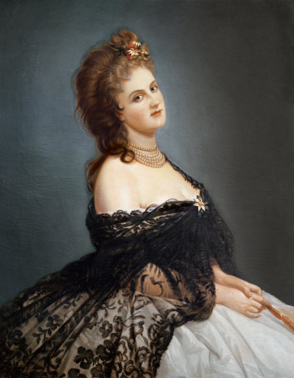 Portrét Virginie Oldoini (1837-99) hraběnky z Castiglione od Italian School