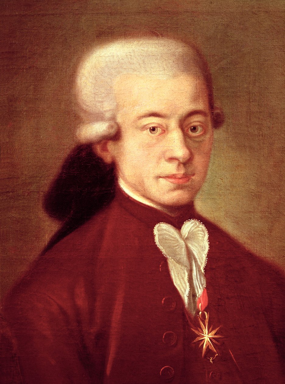 Portrét Wolfganga Amadea Mozarta (1756-1791) po roce 1770 (detail) od Italian School