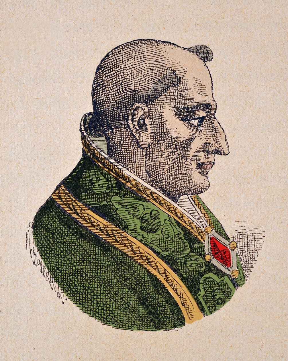 Portrét papeže Pie III (Pius nebo Pio) (1503), 1898 (rytina s pozdější kolorací) od Italian School