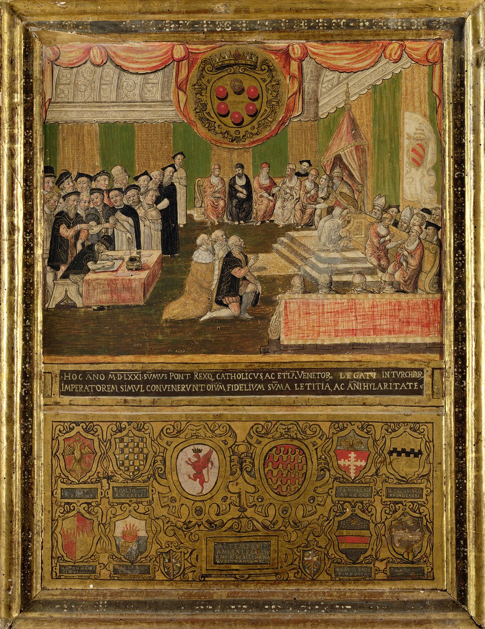 Ratifikace Ligy proti Turkům, 1570-71 od Italian School