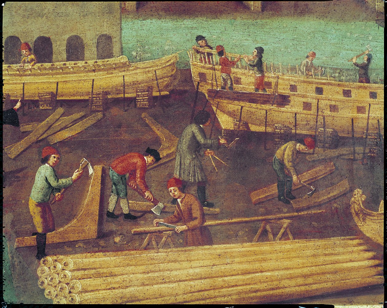 Znamení pro rodinu stavitelů lodí Marangoni, Benátsko, 1517 od Italian School