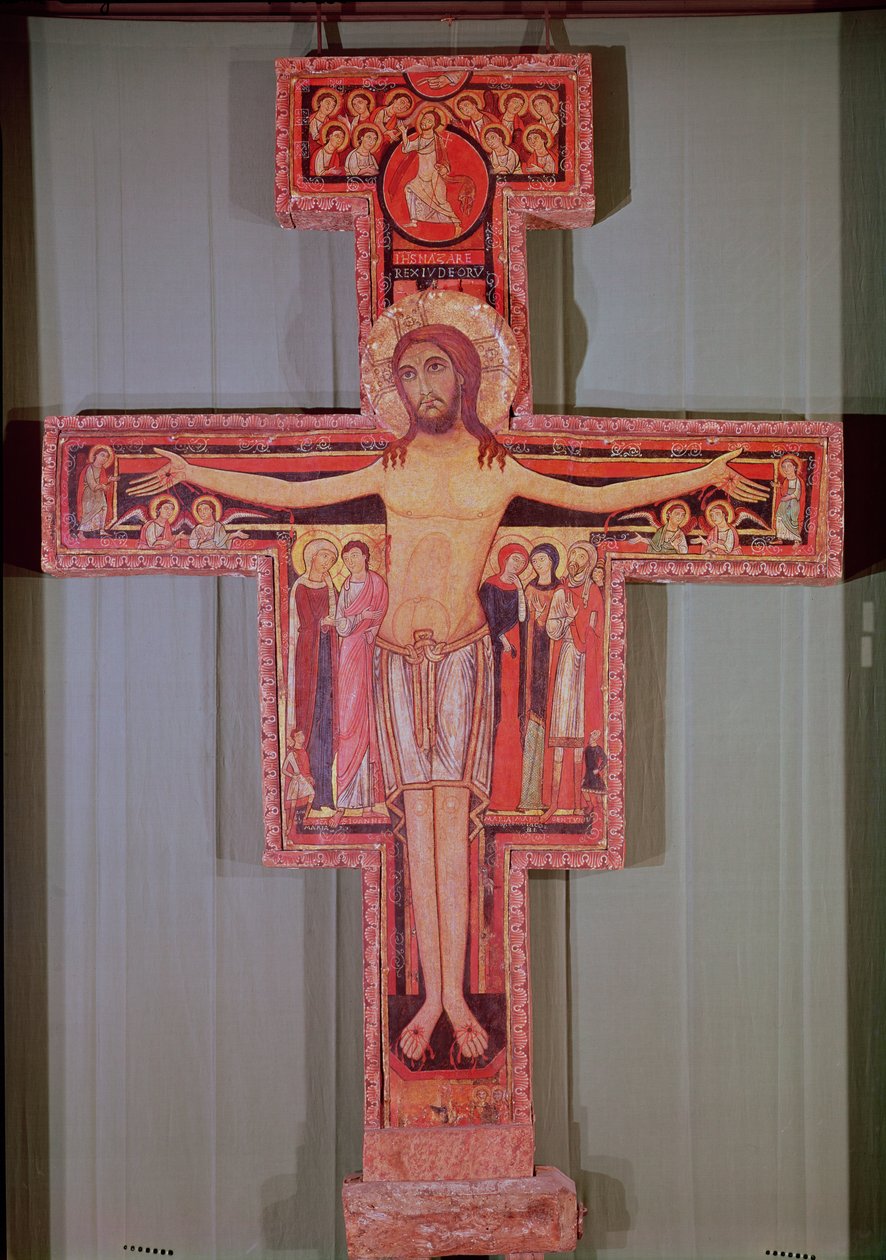 Krucifix sv. Damiána (malované dřevo) od Italian School
