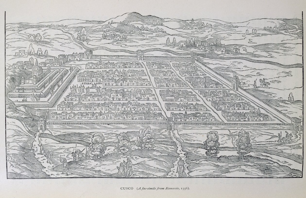 View of Cusco, from Ramusio, pub. 1556  od Italian School