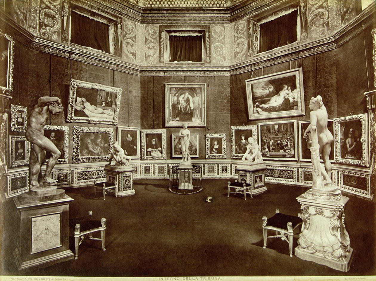 Pohled na Tribune Room galerie Uffizi, navržený Bernardem Buontalentim (1531-1608) od Italian School