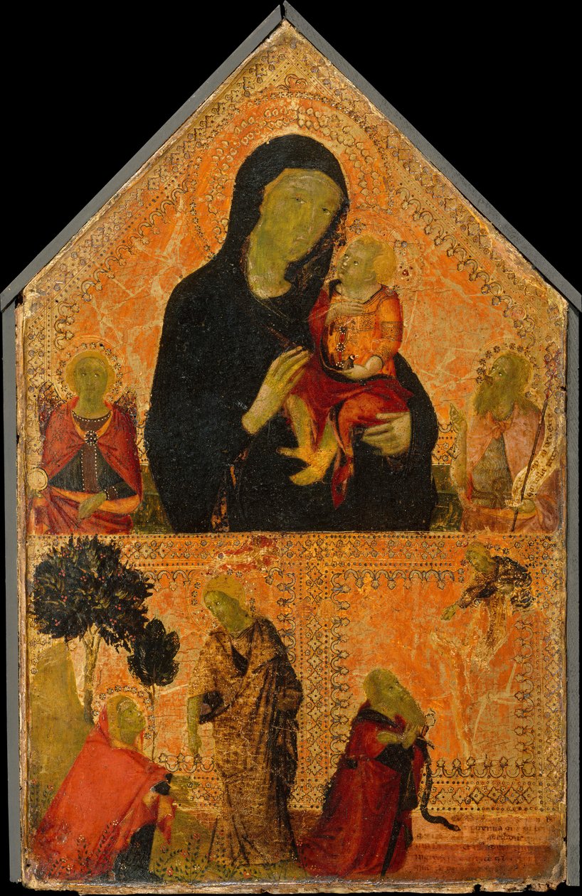 Madonna a dítě se svatými Michaelem a Janem Křtitelem, The Noli Me Tangere... od Italian