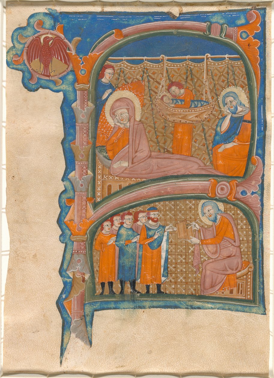 Narození a jméno Jana Křtitele od Italian 13th Century
