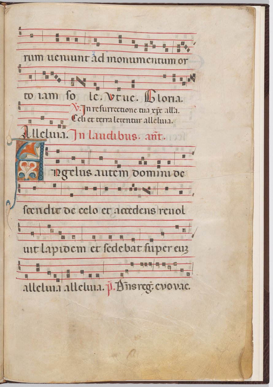 List 3 z antifonálního fragmentu od Italian 13th Century
