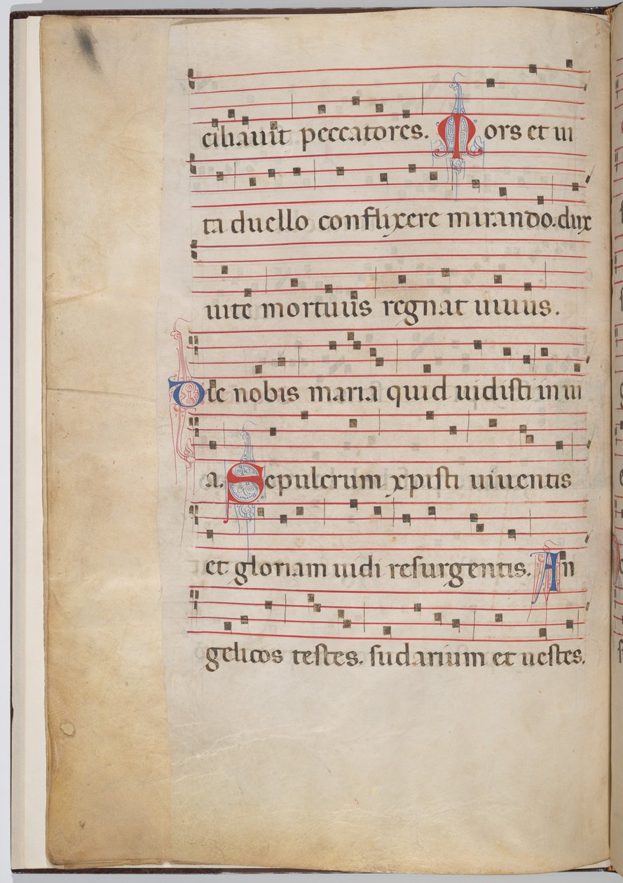 List 6 z antifonálního fragmentu (verso) od Italian 13th Century