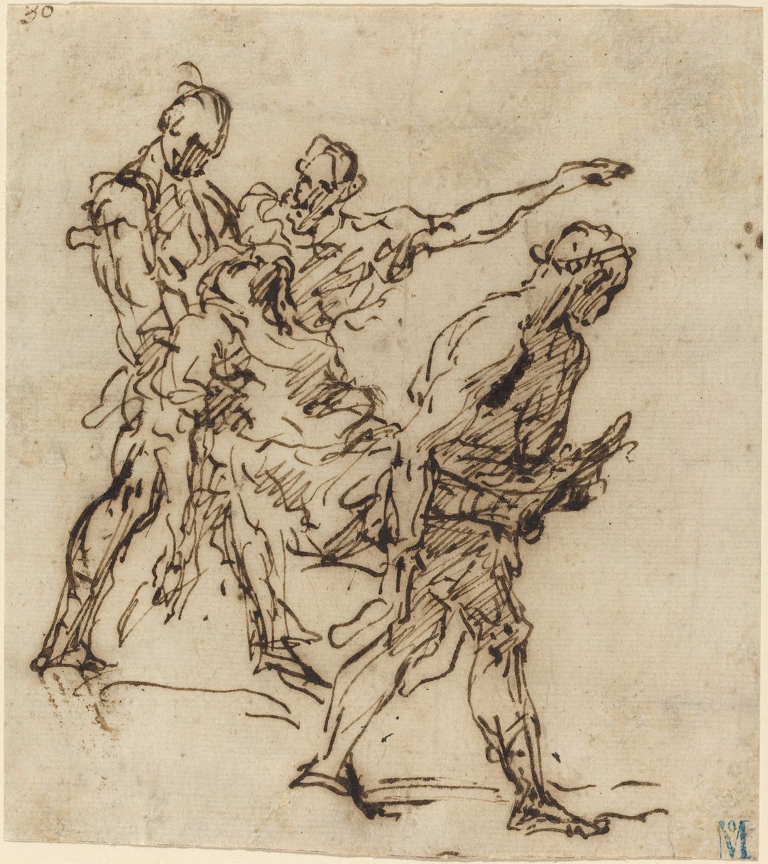 Postavy nesoucí tělo od Italian 17th Century