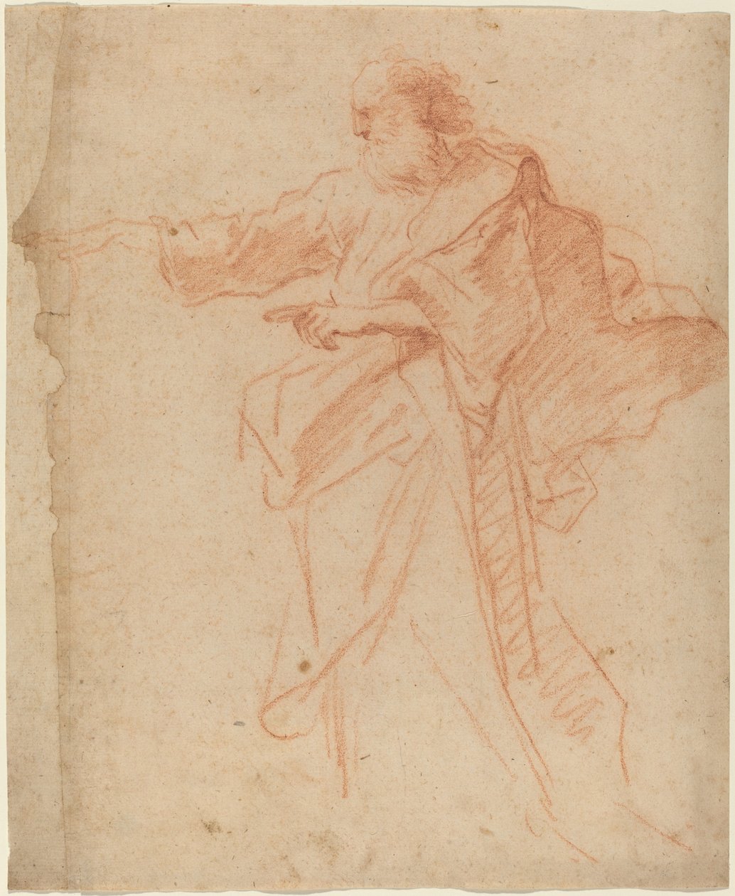 Stojící vousatý muž ukazující doleva od Italian 17th Century
