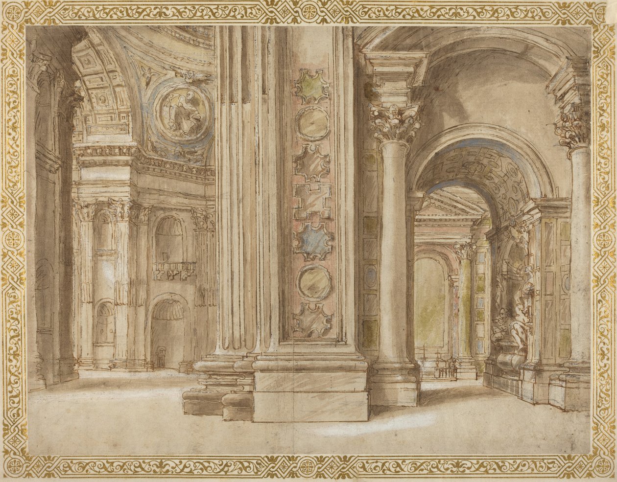 Interiér svatého Petra, Řím od Italian 17th Century